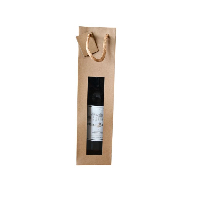 3700481661680-Logistipack - Sac cadeau à fenêtre pour 1 bouteille - poignées cordelières - 10 cm x 9 -P_79441962_1-0