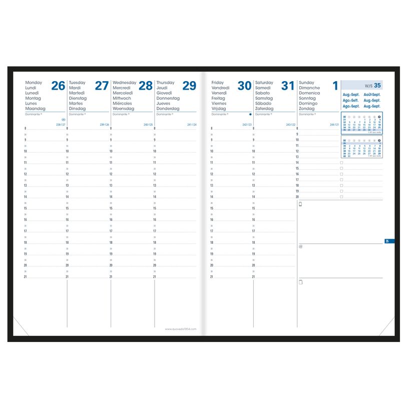 3371010443253-Agenda à élastique Everest Planning 16 mois - 1 semaine sur 2 pages - 15 x 21 cm - gris --P_79443192_4-1