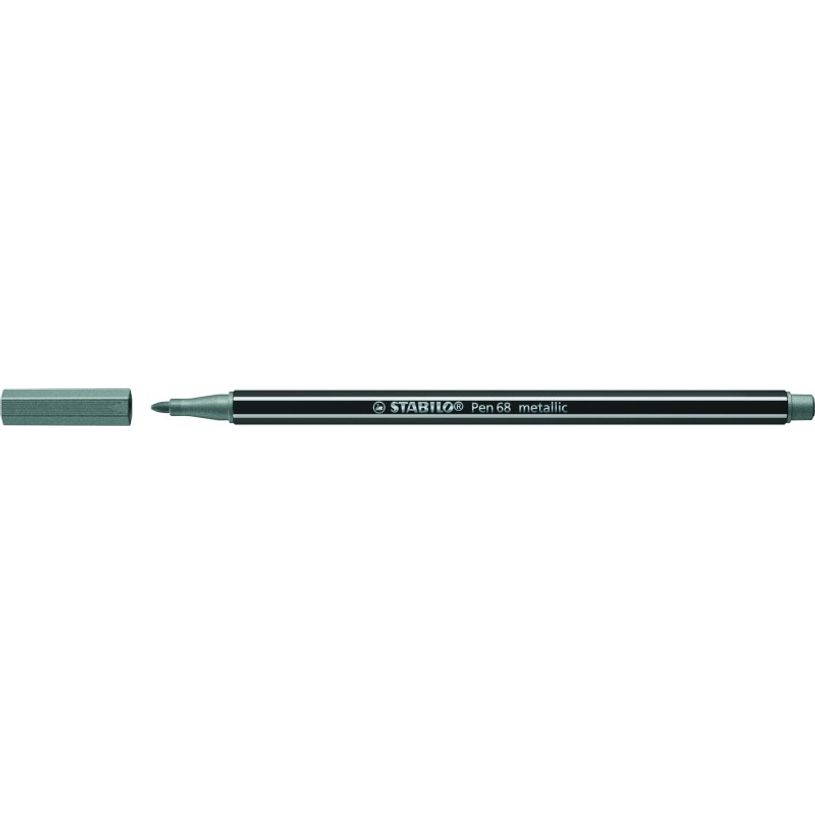 4006381530132-STABILO Pen 68 Metallic - Feutre métallisé 1,4 mm - argent-P_79443911_1-0