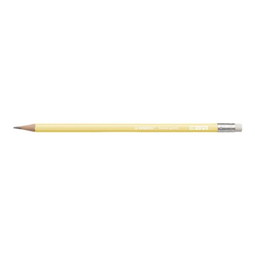4006381553483-STABILO - Crayon à papier - HB - jaune pastel - embout gomme-P_79443921_1-0