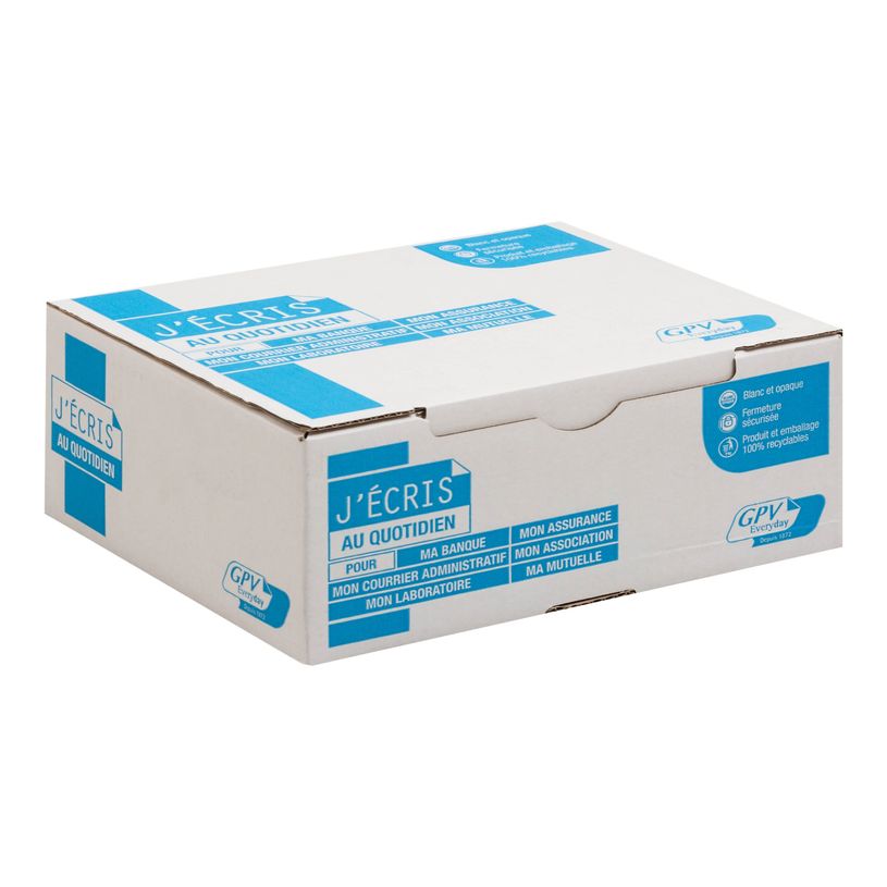 3250650027156-GPV - 500 Enveloppes DL 110 x 220 mm - 90 gr - fenêtre 45x100 mm - blanc - bande adhésive-P_79444709_1-0
