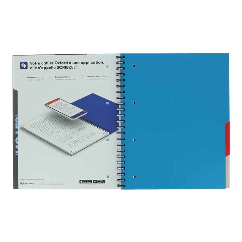 3020120134468-Oxford Student Multinotes - Cahier à spirales A4+ - 160 pages - feuilles perforées détachab-P_79445380_2-5