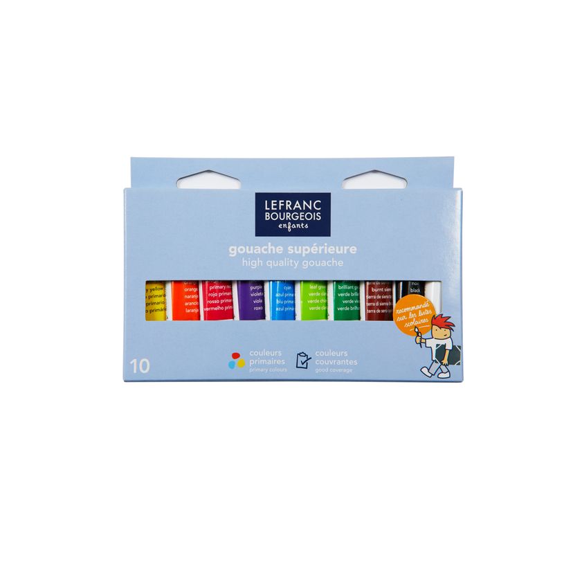 3013648071148-Lefranc Bourgeois - Pack de 10 tubes de peinture (gouache tempéra) - 10 ml-P_807114_1-0