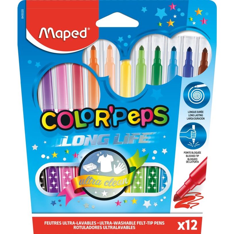 3154148450108-Maped Color'Peps Long Life - 12 Feutres - pointe moyenne-P_845010_1-0