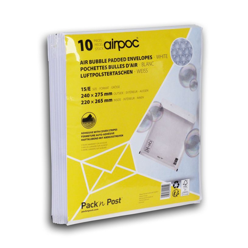 3250650097449-GPV Pack'n Post - 10 Pochettes bulles - 240 x 275 mm - bande de protection-P_999993331_1-0