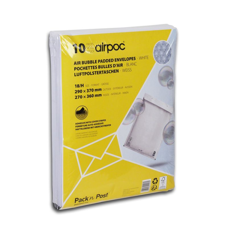 3250650097463-GPV Pack'n Post - 10 Pochettes bulles - 290 x 370 mm - bande de protection-P_999993333_1-0