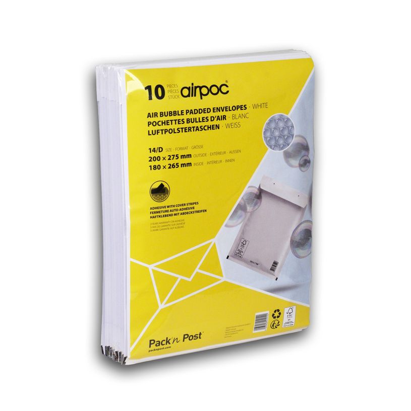 3250650097630-GPV Pack'n Post - 10 Pochettes bulles - 200 x 275 mm - bande de protection-P_999993336_1-0