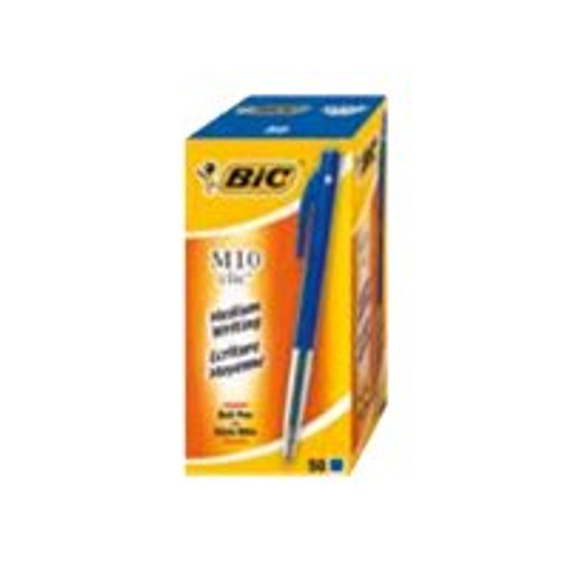 3086121901218-BIC M10 Clic - 50 Stylos à bille - bleu - 1 mm - rétractable-P_99999652_1-0