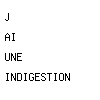j'ai une indigestion